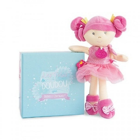 Doudou poupée rose Turbula