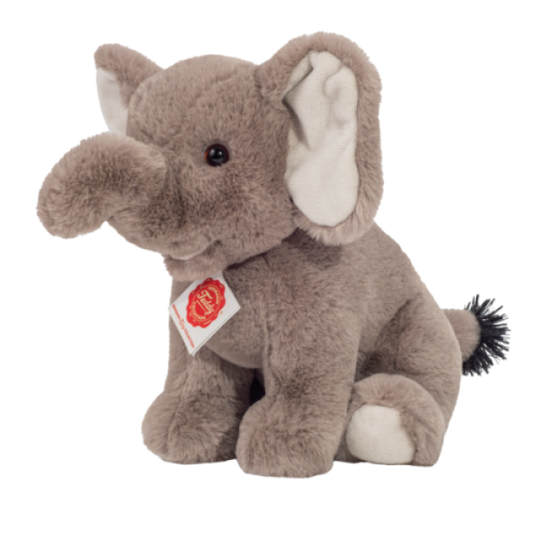 Peluche éléphant assis 25 cm -